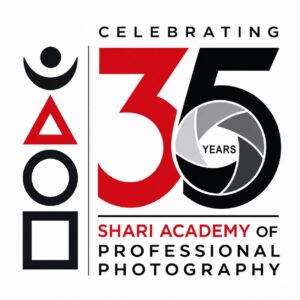 Shari Academy 35 years logo